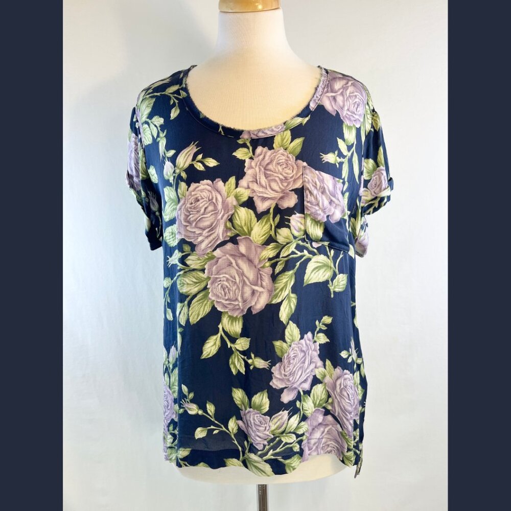 Rag & Bone Floral 100% Silk Blouse - Size M